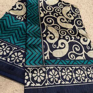 Indian Silk saree- Printed Bhagal puri silk saree.